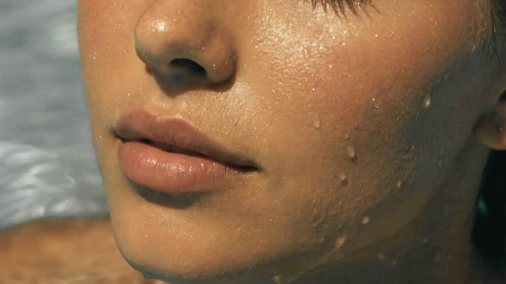 Supple, hydrated lips after natural lip filler treatment at med spa in Cumming GA
