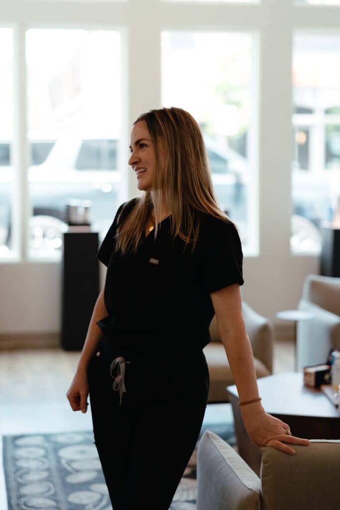 Krystal, owner of Good Chemistry medical spa in Cumming, Forsyth County, providing personalized peptide therapy consultations